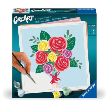 Ravensburger - CreArt pictura pe numere pentru adulti buchet de trandafiri Ravensburger - 1
